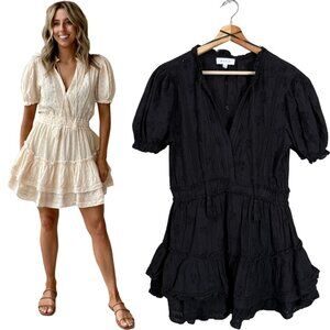 Elegant Black and Cream Mini Dress